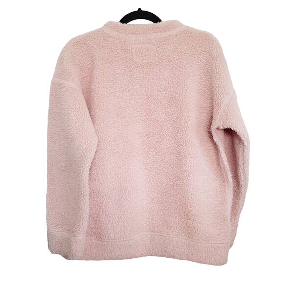 Sunder Sherpa Sweatshirt Womens Size X-Small Light Pink Crewneck Athleisure Boho - Picture 2 of 7